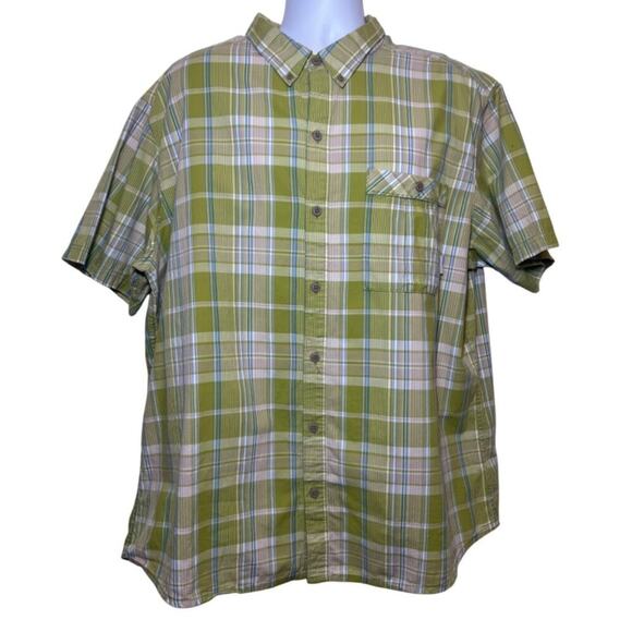 Columbia Plaid Button Down, Green and Blue, XXL - Picture 2 of 7